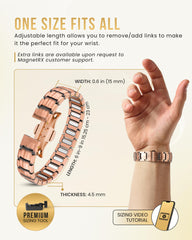 MagnetRX pulsera presentada en caja de regalo con manual incluido