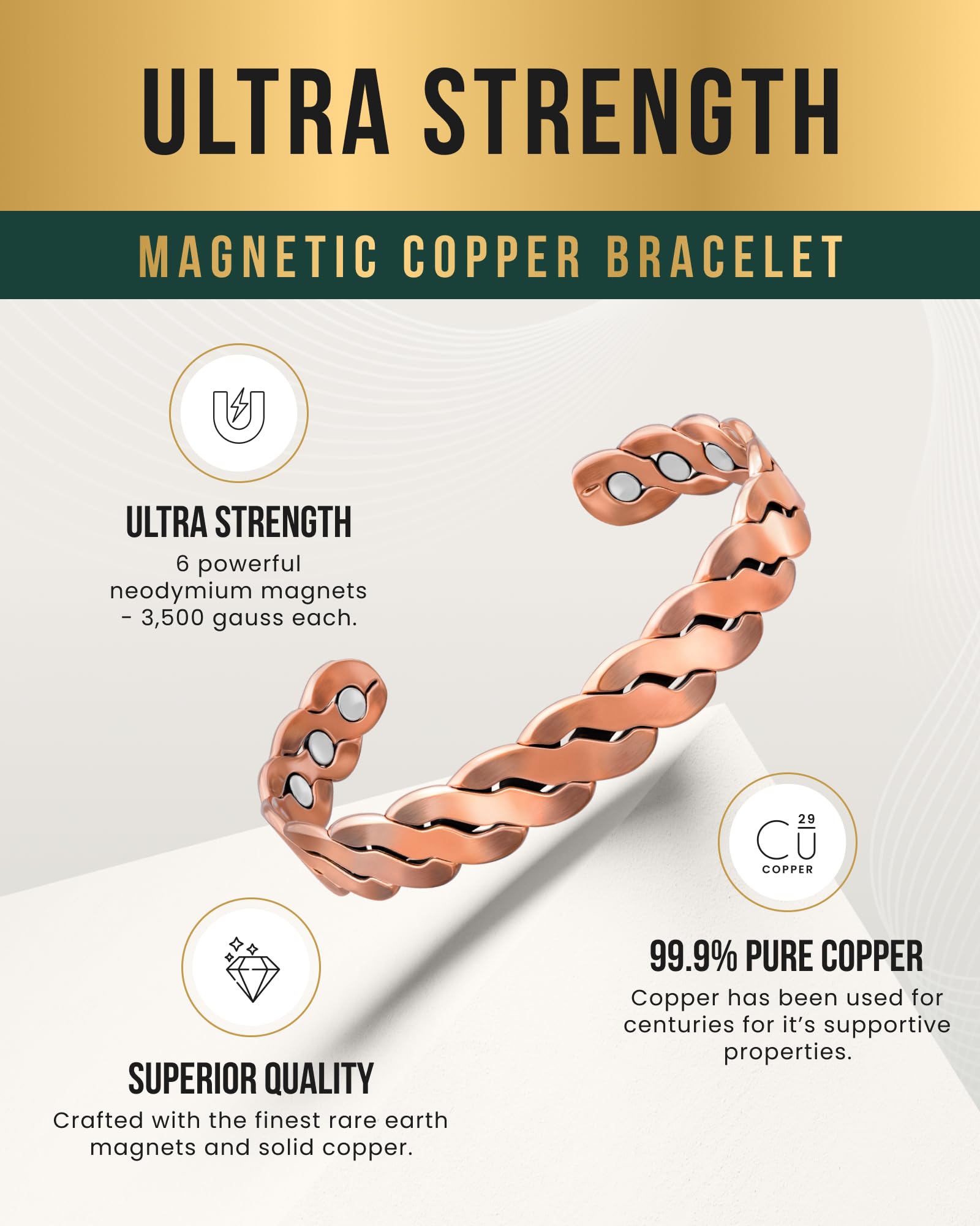 MagnetRX pulsera puesta en muñeca que muestra ajuste cómodo y estilo cotidiano