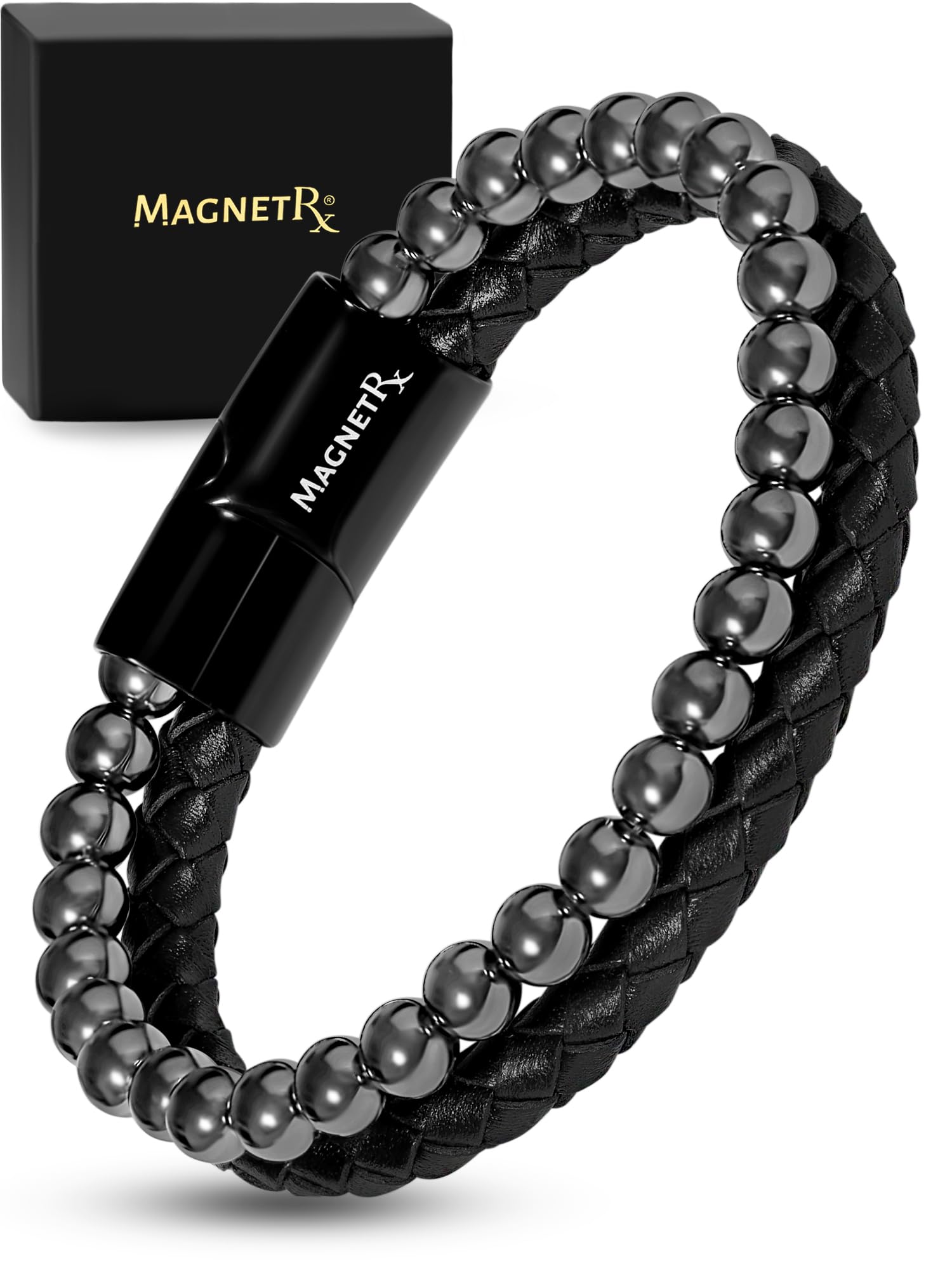 MagnetRX pulsera frontal que muestra diseño elegante y presencia masculina