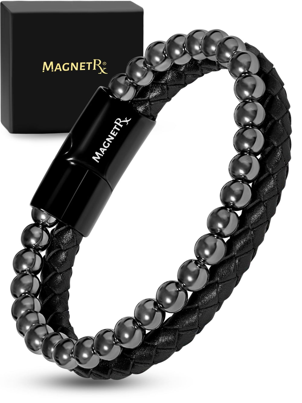 MagnetRX pulsera frontal que muestra diseño elegante y presencia masculina