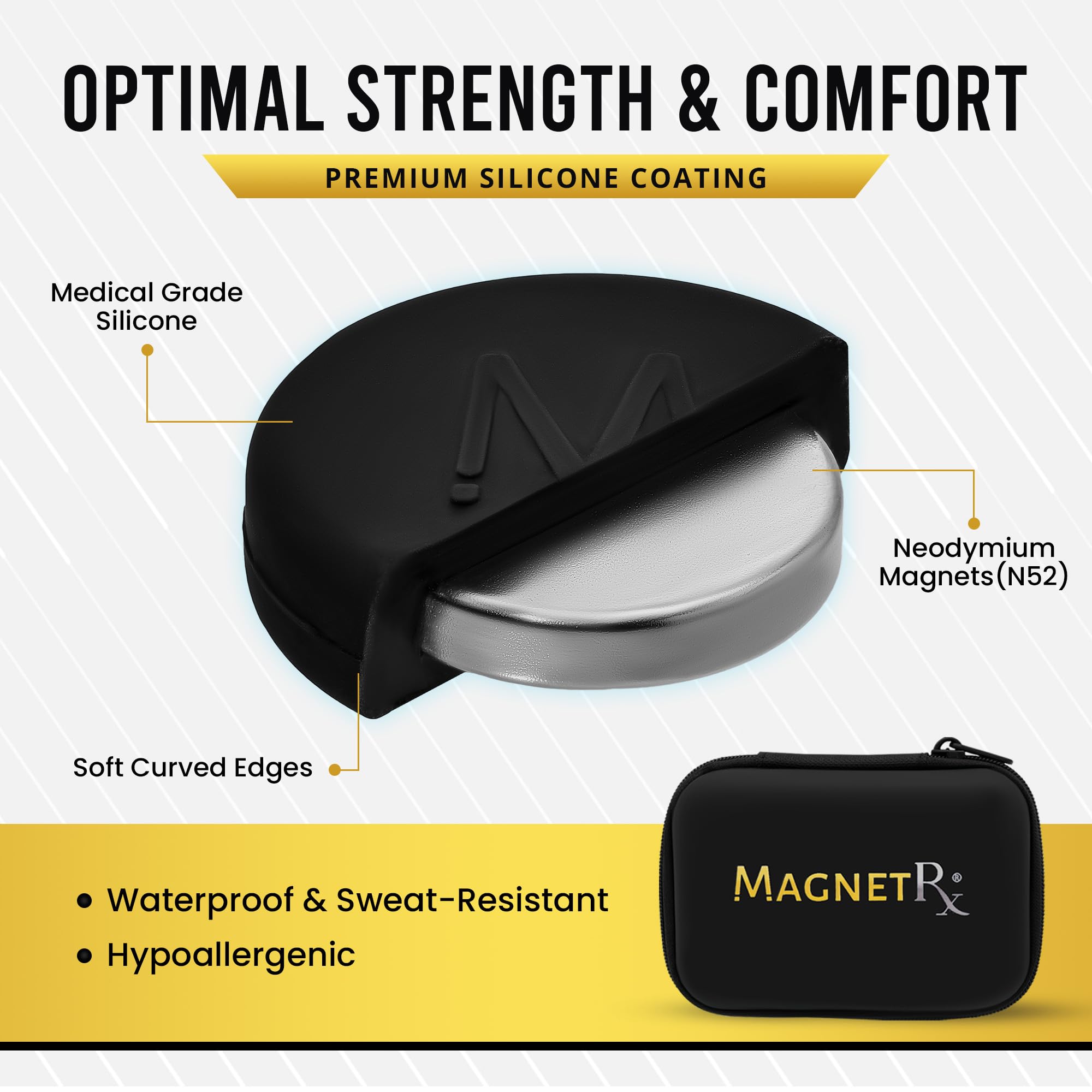 MagnetRX separadores de goma 1 mm para ajustar fuerza magnética