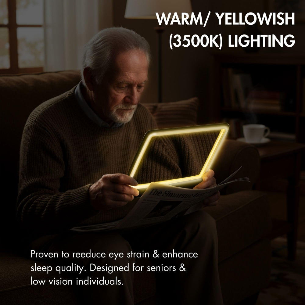 MagniPros en ambiente de sala iluminada, solución versátil para lectura diaria