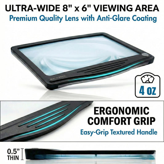 MagniPros detalle de lente antirreflejo que reduce deslumbramiento