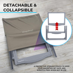 MagniPros soporte plegable desmontado para uso manos libres y versatilidad