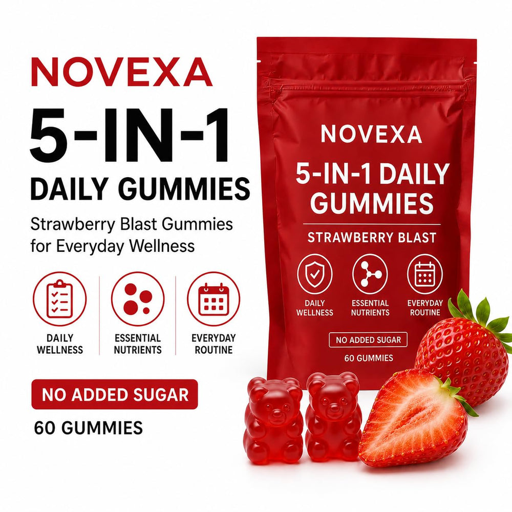 Comparación de tamaño de las gomitas Magnixa Novexa para referencia visual