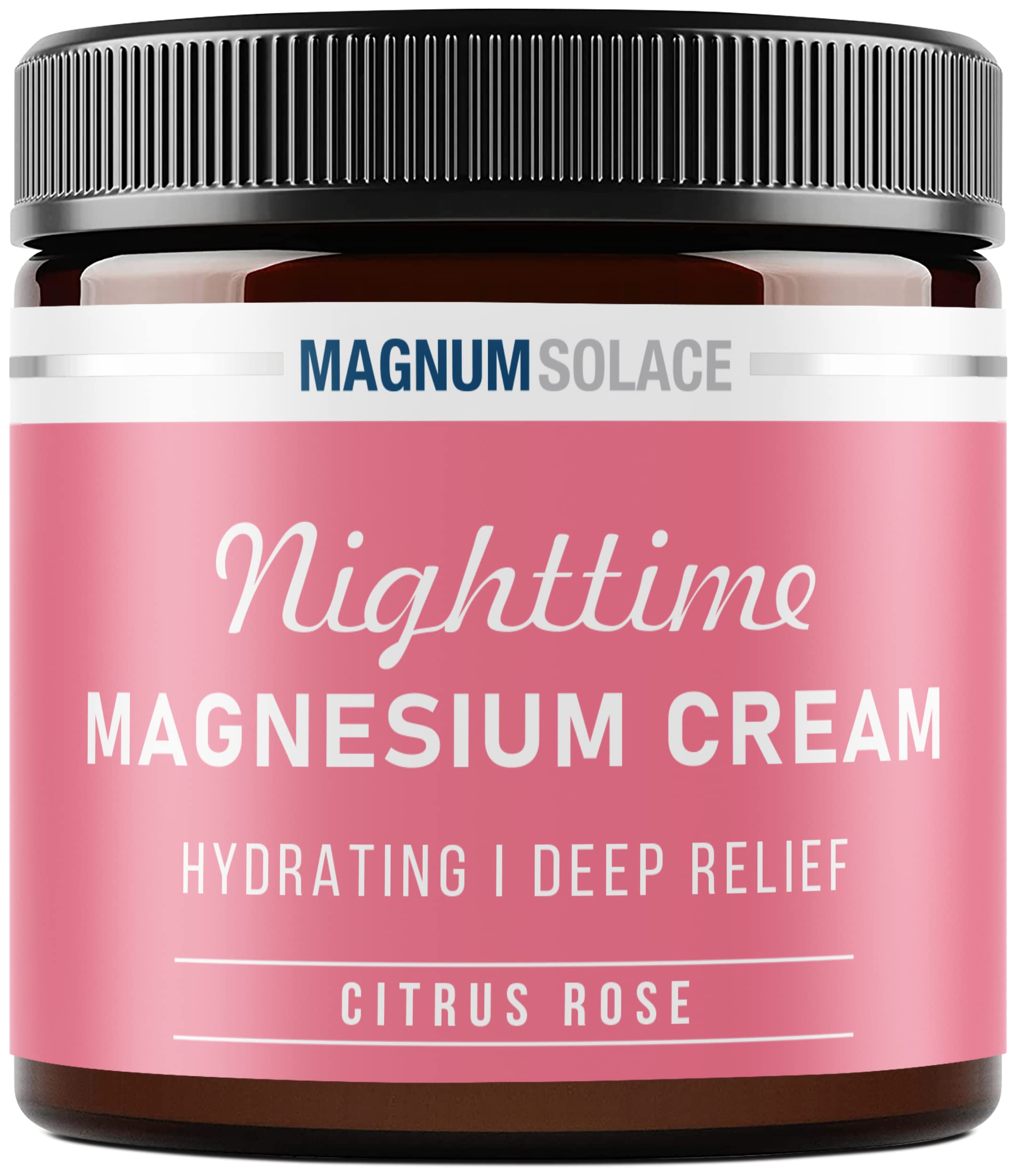 Magnum Solace frasco delantero mostrando etiqueta y tamaño, beneficio dosis clara