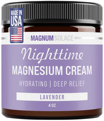 Magnum Solace frontal del tarro con aroma lavanda, envase claro y elegante