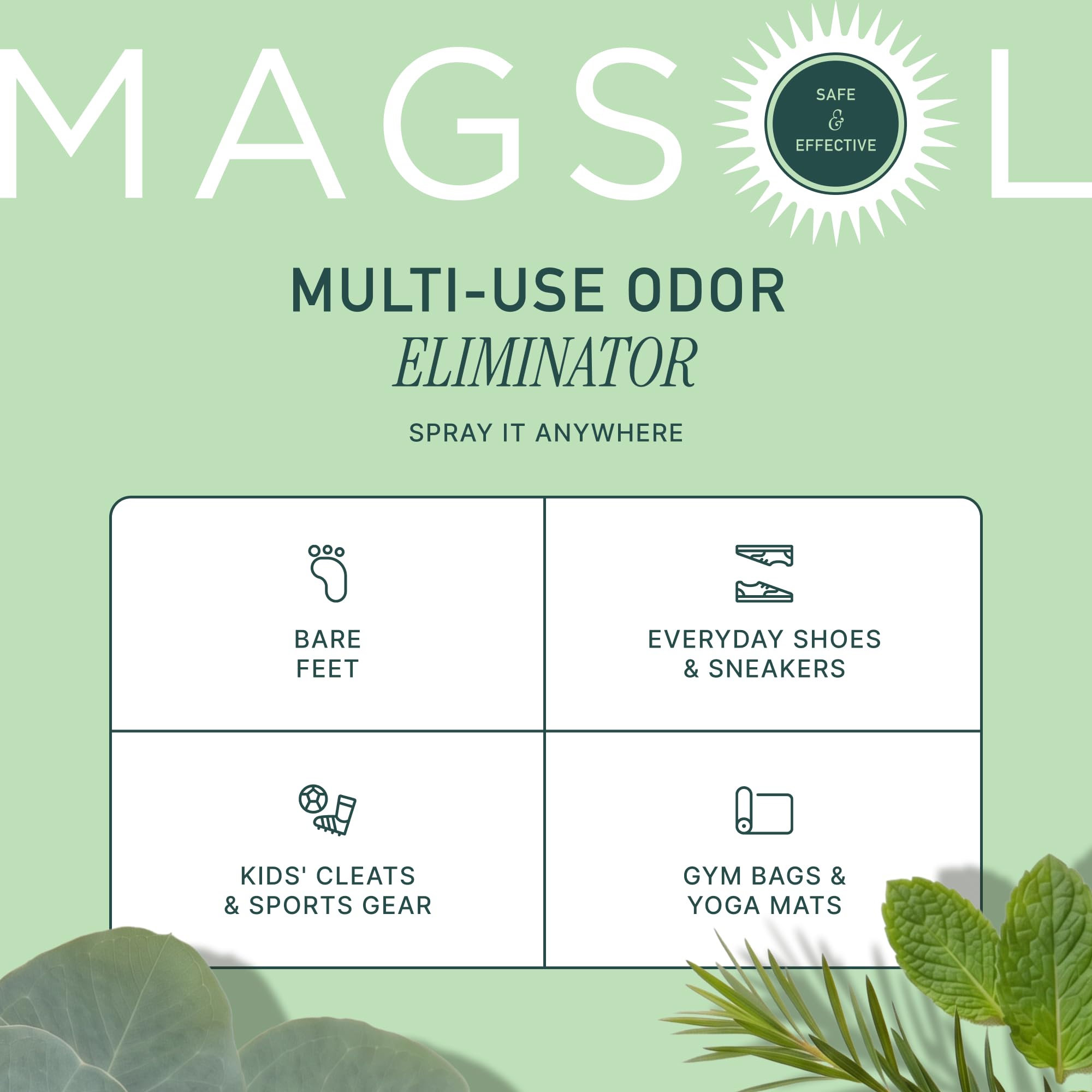 MagSol Organics botella dentro de bolsa de gimnasio lista para llevar