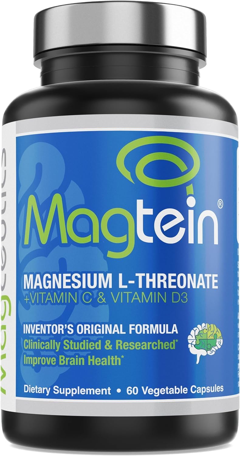 Magtein envase frontal mostrando la marca y beneficios cerebrales