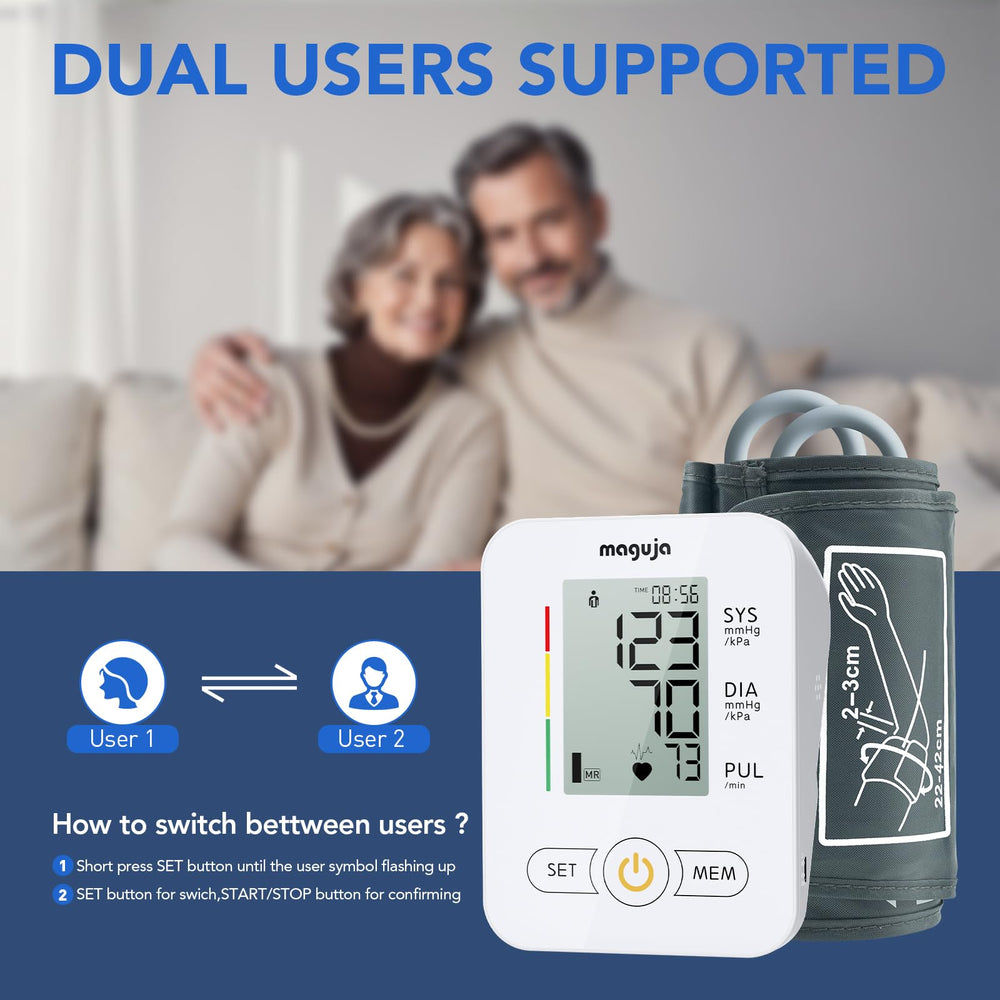 maguja monitor en uso en brazo adulto para lecturas simples y rápidas