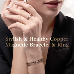 Mahnco anillo detalle flor de ciruelo con acabado elegante