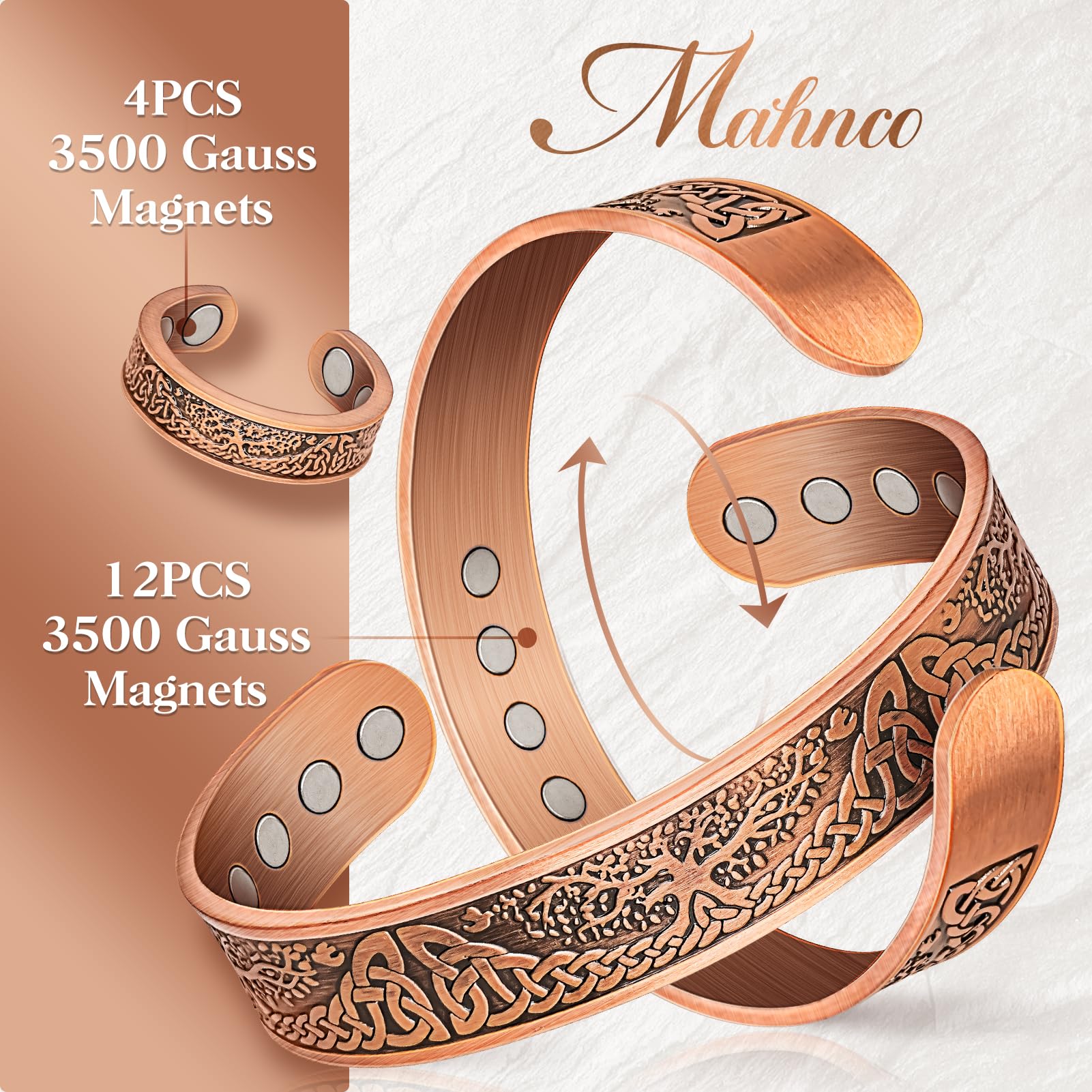 Mahnco primer plano de imanes, potencia magnética visible