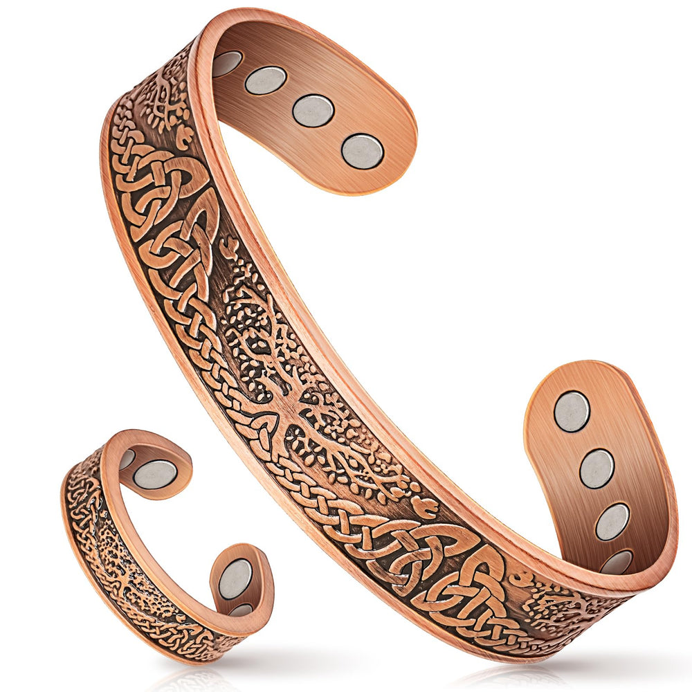 Mahnco pulsera frontal con Tree of Life, elegancia duradera