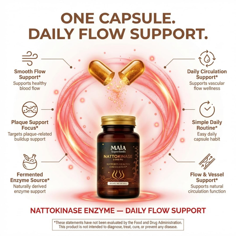 MAÏA SUPERFOODS primer plano de cápsulas para ver textura y acabado vegano