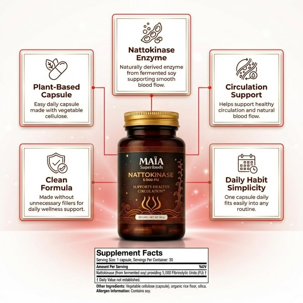 MAÏA SUPERFOODS close-up de soja fermentada origen del ingrediente principal
