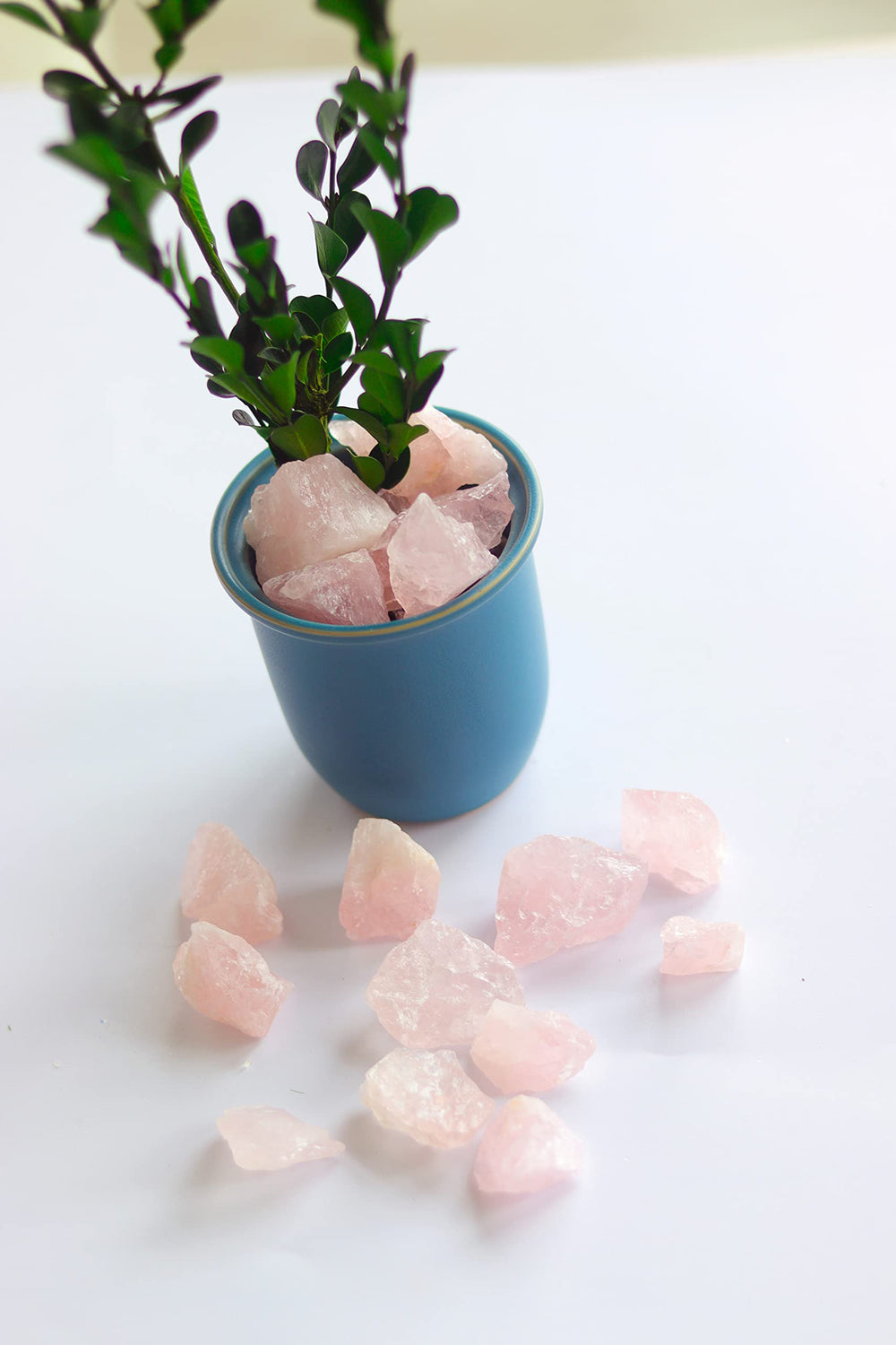 MAIBAOTA rejilla de cristales con cuarzo rosa para prácticas energéticas