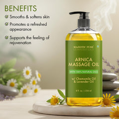 Majestic Pure etiqueta detallada con ingredientes botánicos visibles
