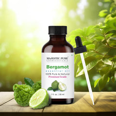 Majestic Pure vidrio ámbar protegiendo el aceite y prolongando frescura