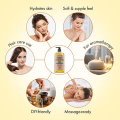 Majestic Pure botella junto a aceites esenciales para mezclas