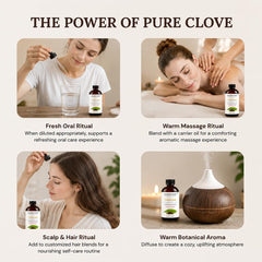 Majestic Pure aceite de clavo vertiéndose en un difusor para crear ambiente cálido