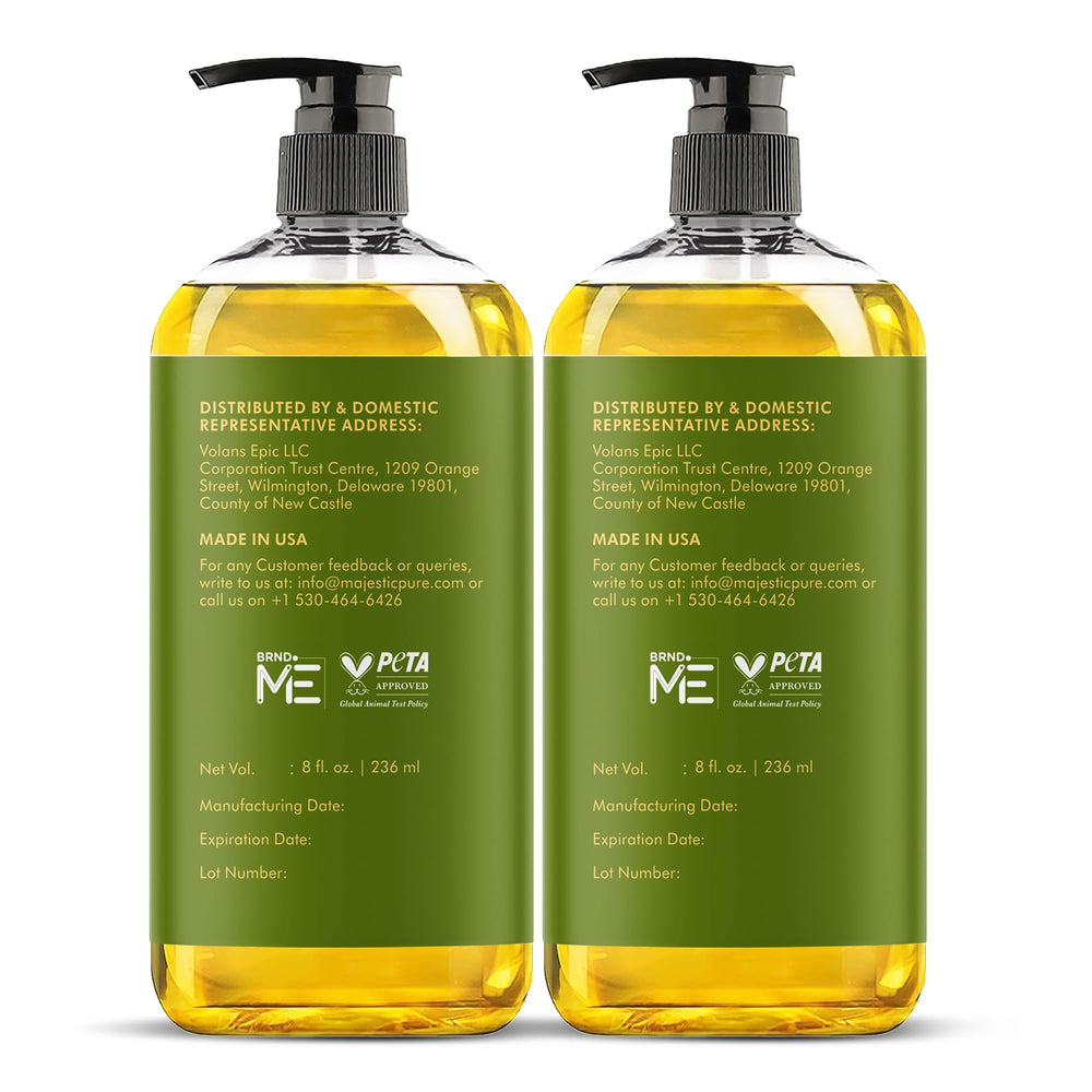 Majestic Pure ingredientes naturales manzanilla lavanda árnica en foco