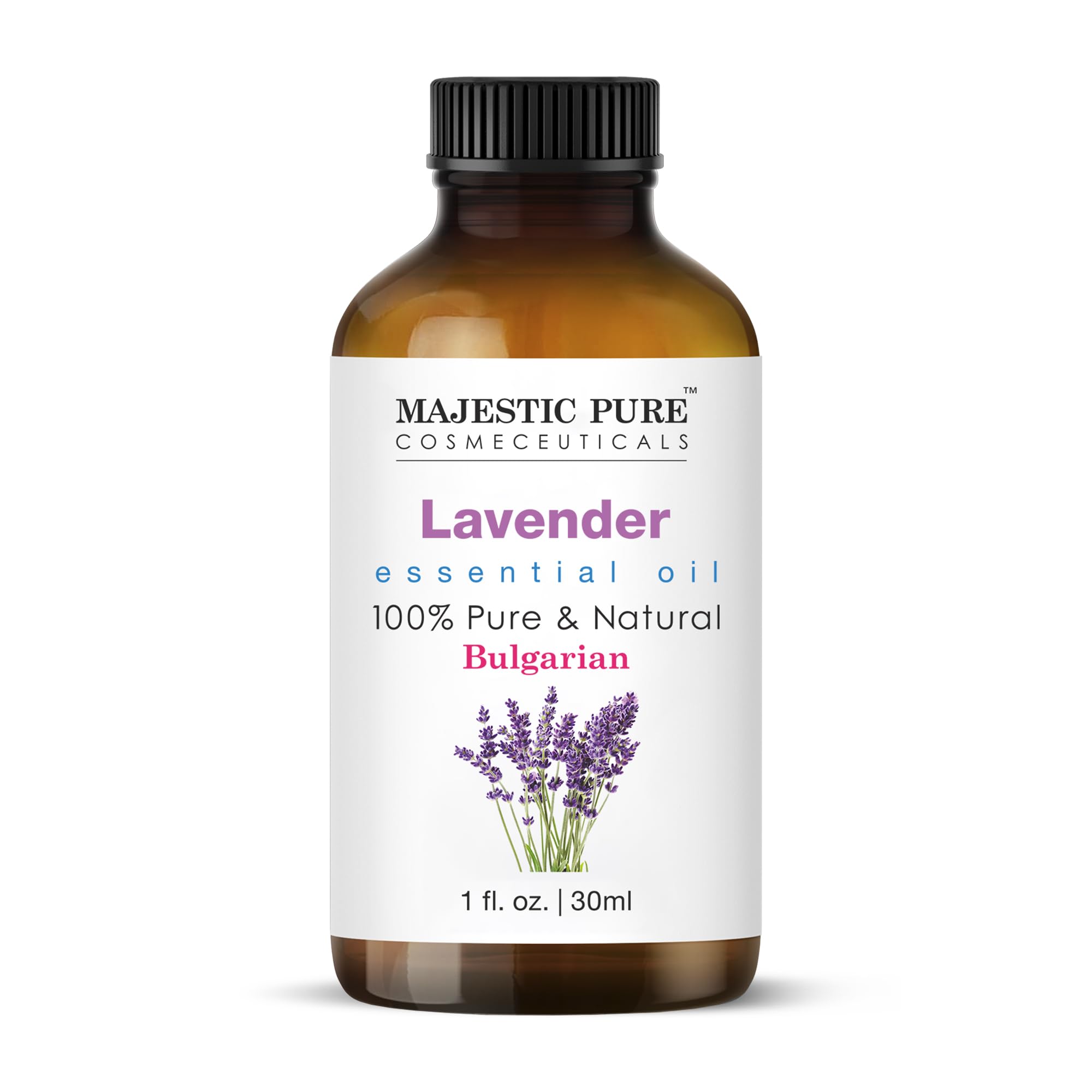 Majestic Pure botella ámbar protegiendo aceite contra luz UV