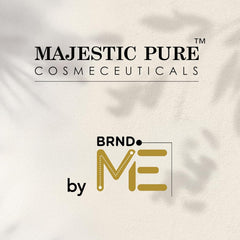 Majestic Pure hojas de peppermint frescas junto al frasco, aroma natural