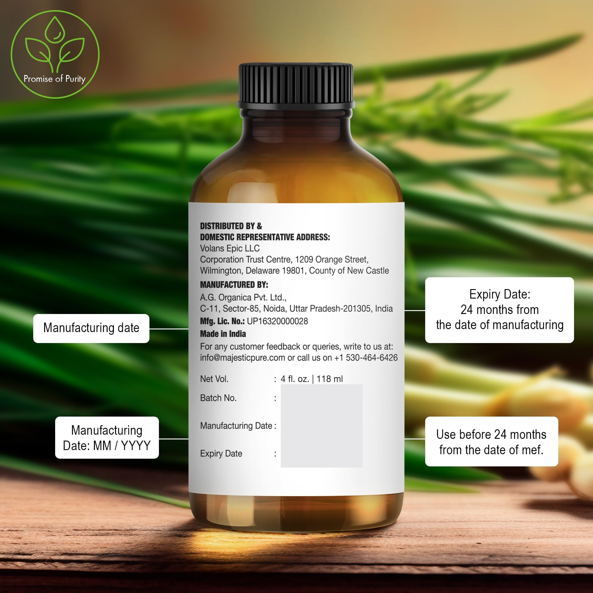 Majestic Pure aceite mezclado con lavanda para una combinación equilibrada