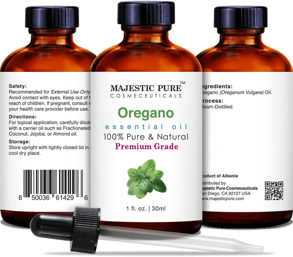 Majestic Pure botella junto a regla para comparar tamaño y capacidad