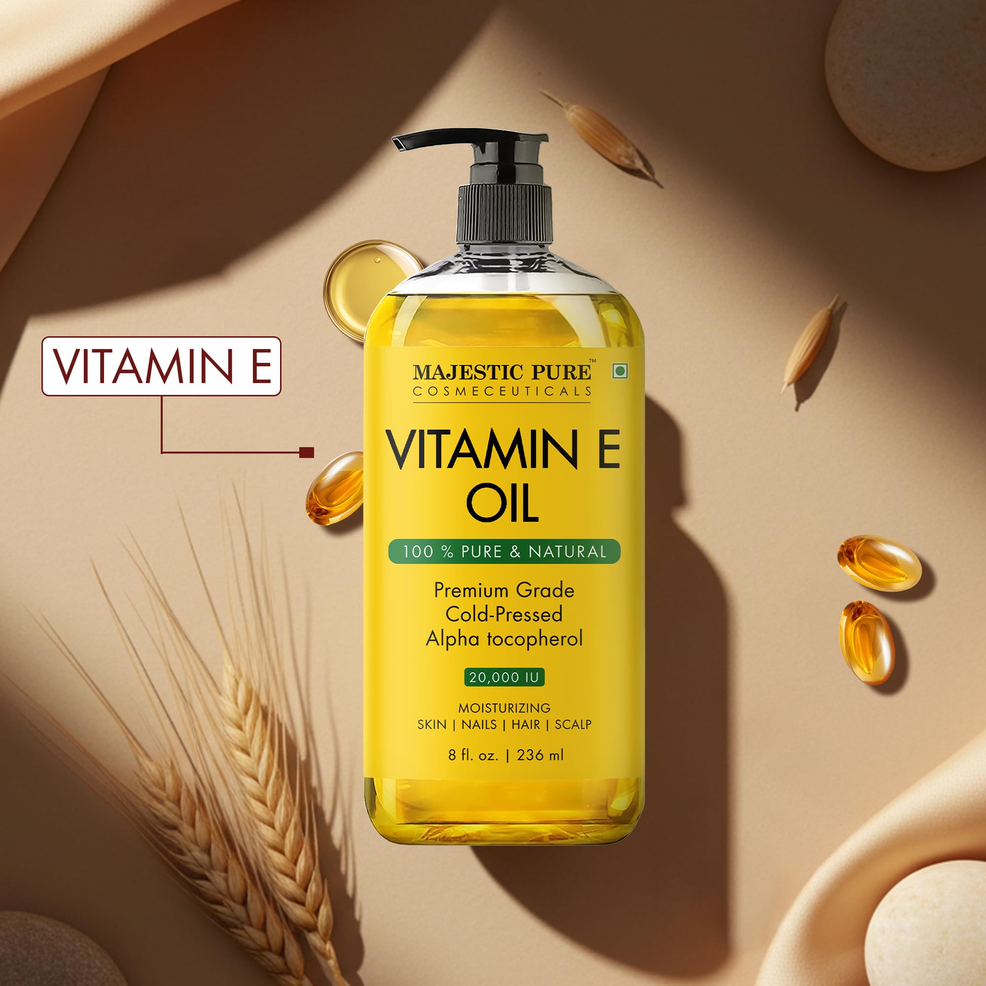 Majestic Pure aceite en puntas de cabello aportando nutrición y brillo visible