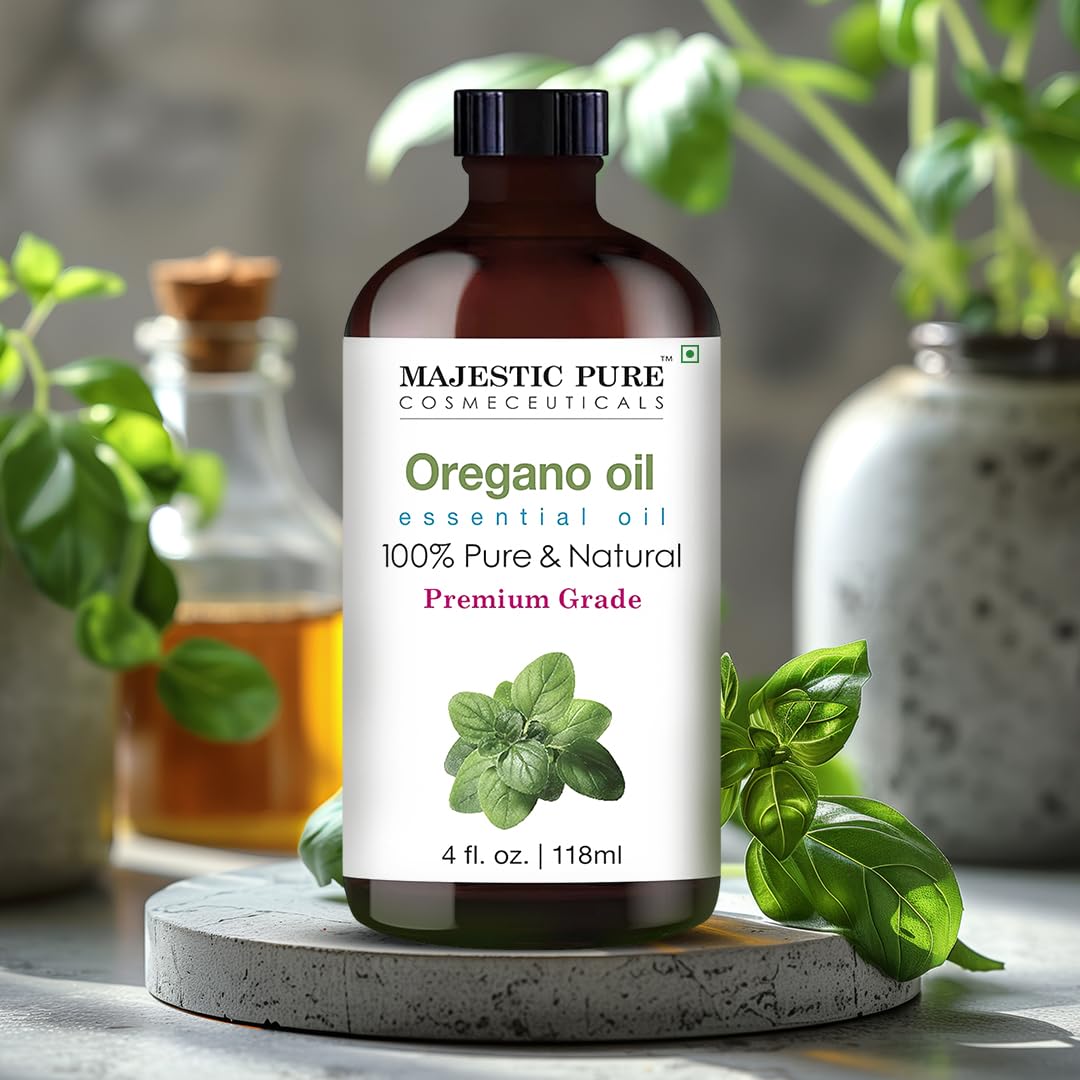 Majestic Pure gota de aceite en mano ilustrando pureza y textura ligera