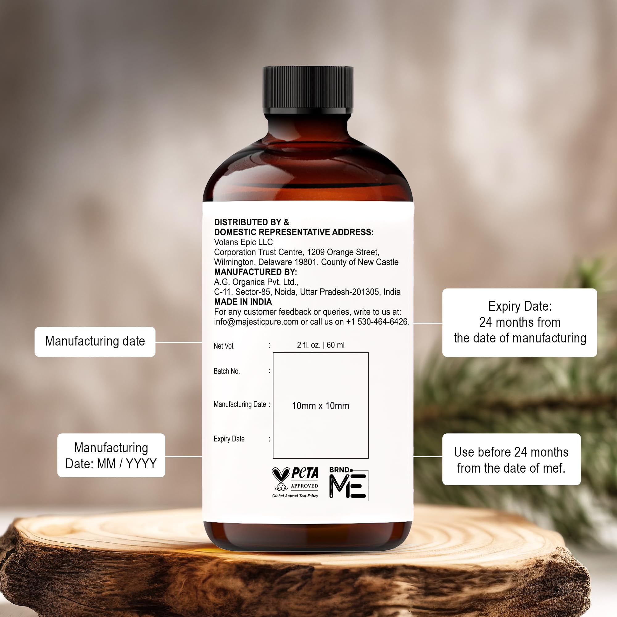 Majestic Pure mezclado con aceite portador para hacer aceite corporal casero