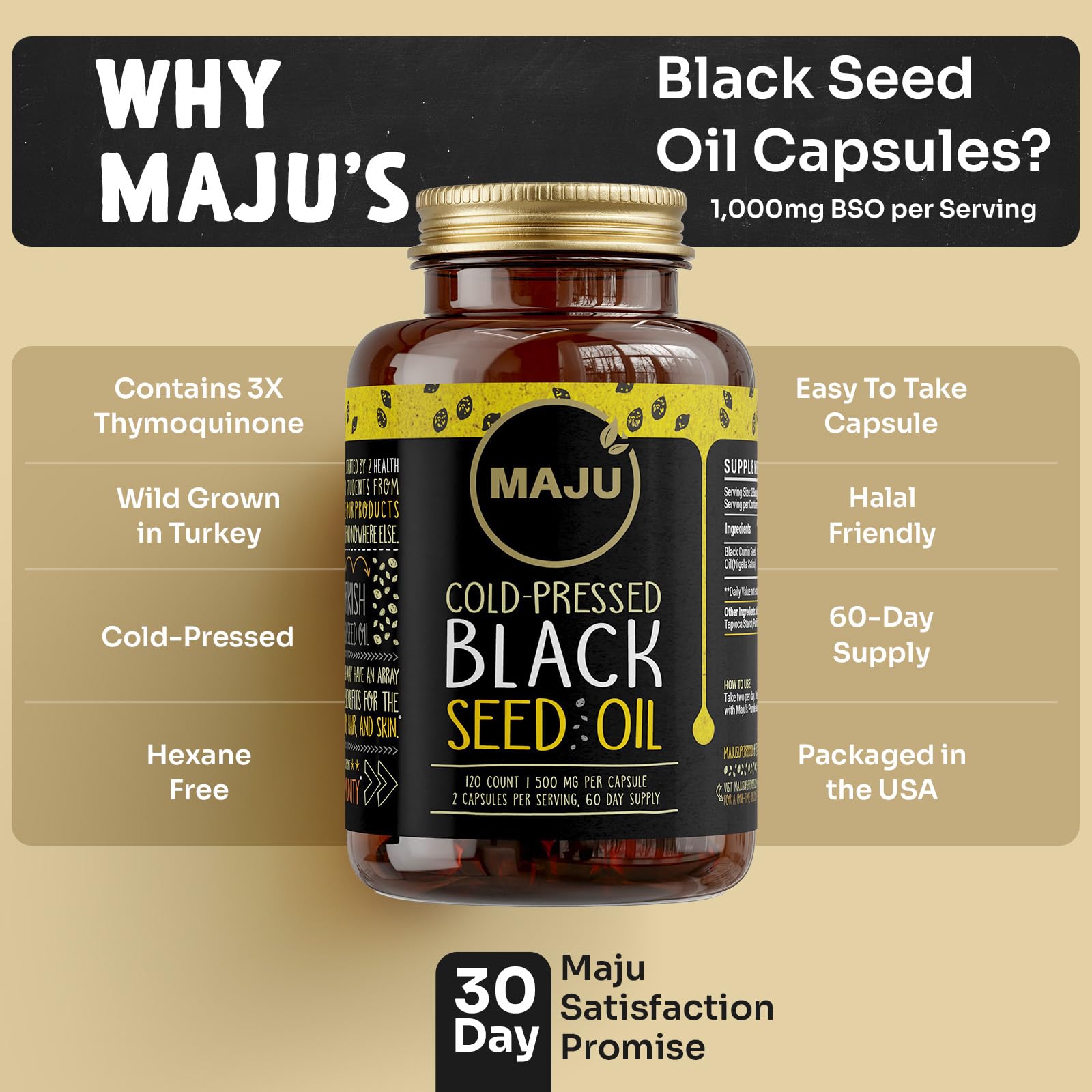 Maju Superfoods cápsulas en mano durante la rutina matutina comodidad diaria