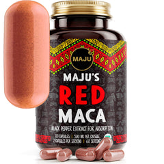 Maju Superfoods frasco frontal mostrando etiqueta clara y beneficios para mujeres
