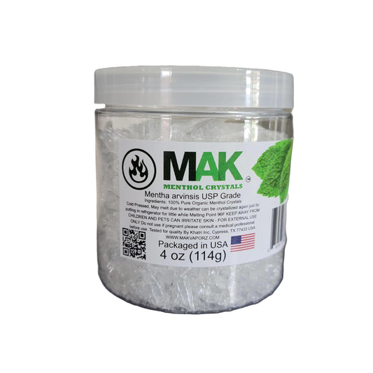 MAK frasco frontal de cristales de mentol, conserva frescura y aromaterapia