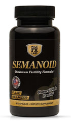 Male FX Labs SEMANOID frente del envase mostrando diseño y dosis, ayuda a identificar el producto