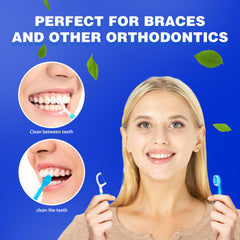 Malisseladi vista del hilo dental y palillo integrados para limpieza interdental