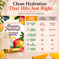 Mama Natural sobre en mano para comparar tamaño y uso práctico