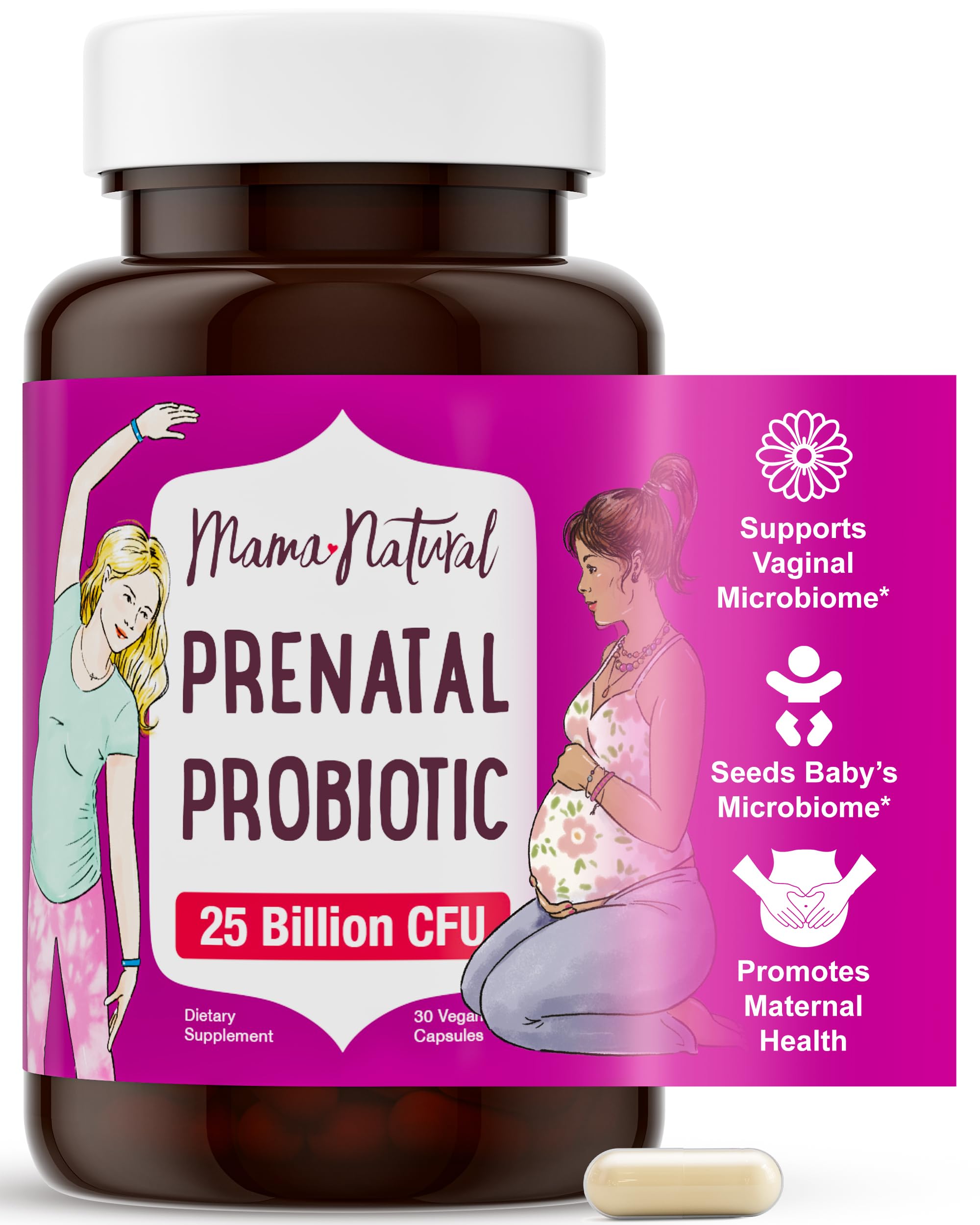 Mama Natural frente del envase mostrando etiqueta y beneficio maternal