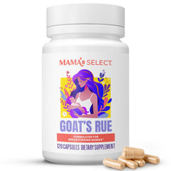 Mama's Select frente del envase mostrando diseño y beneficio de apoyo a la lactancia
