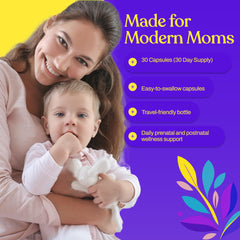 Mama's Select suplemento en uso con mujer embarazada apoyando nutrición