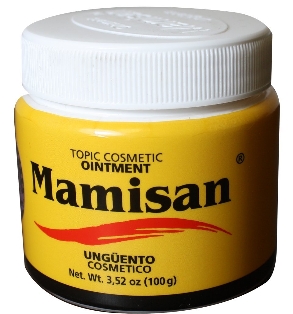 Mamisan frente del envase mostrando etiqueta y 100 g, producto confiable Pfizer