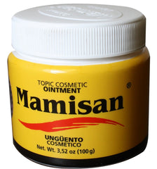 Mamisan frente del envase mostrando etiqueta y 100 g, producto confiable Pfizer