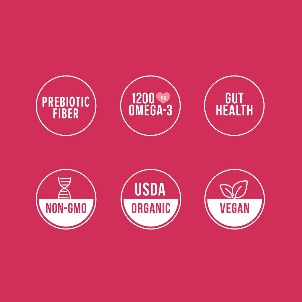 Etiqueta Mamma Chia con sellos USDA Organic y Non-GMO, garantía de ingredientes certificados