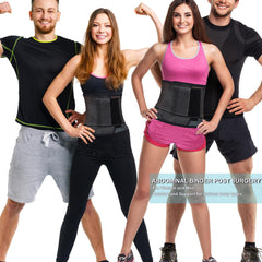 MAMODY mujer usando la faja postparto, soporte durante recuperación
