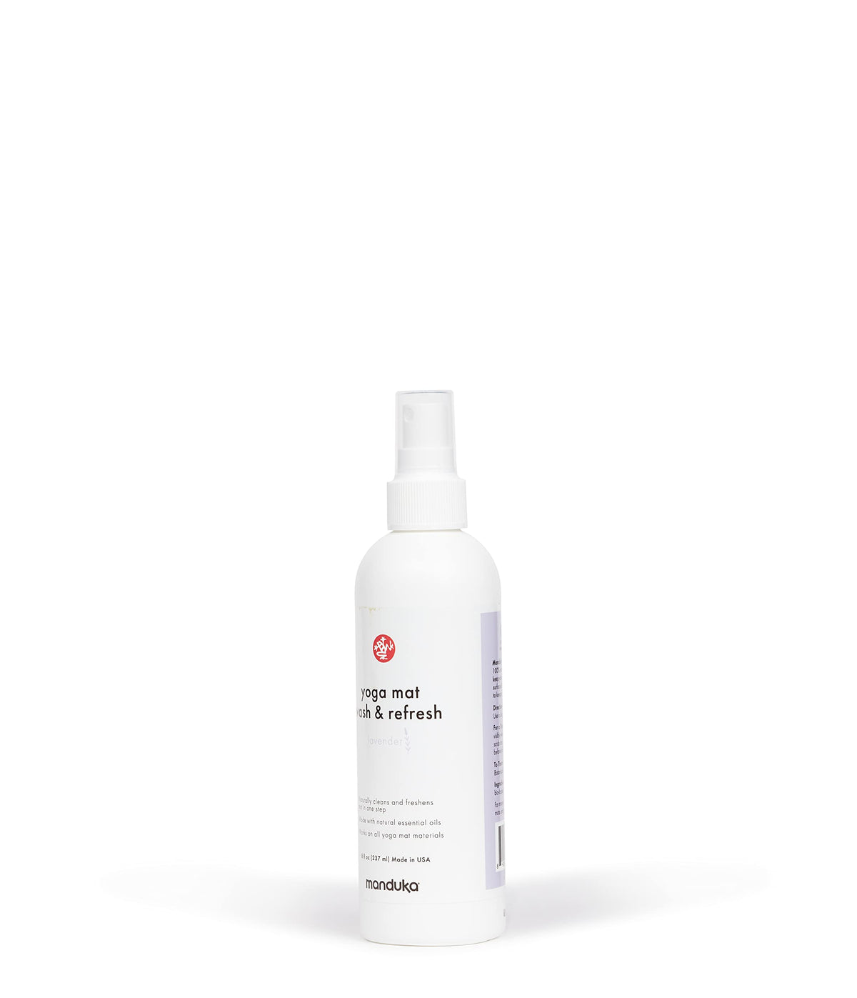 Manduka botella frontal lavanda, limpieza natural y aroma duradero
