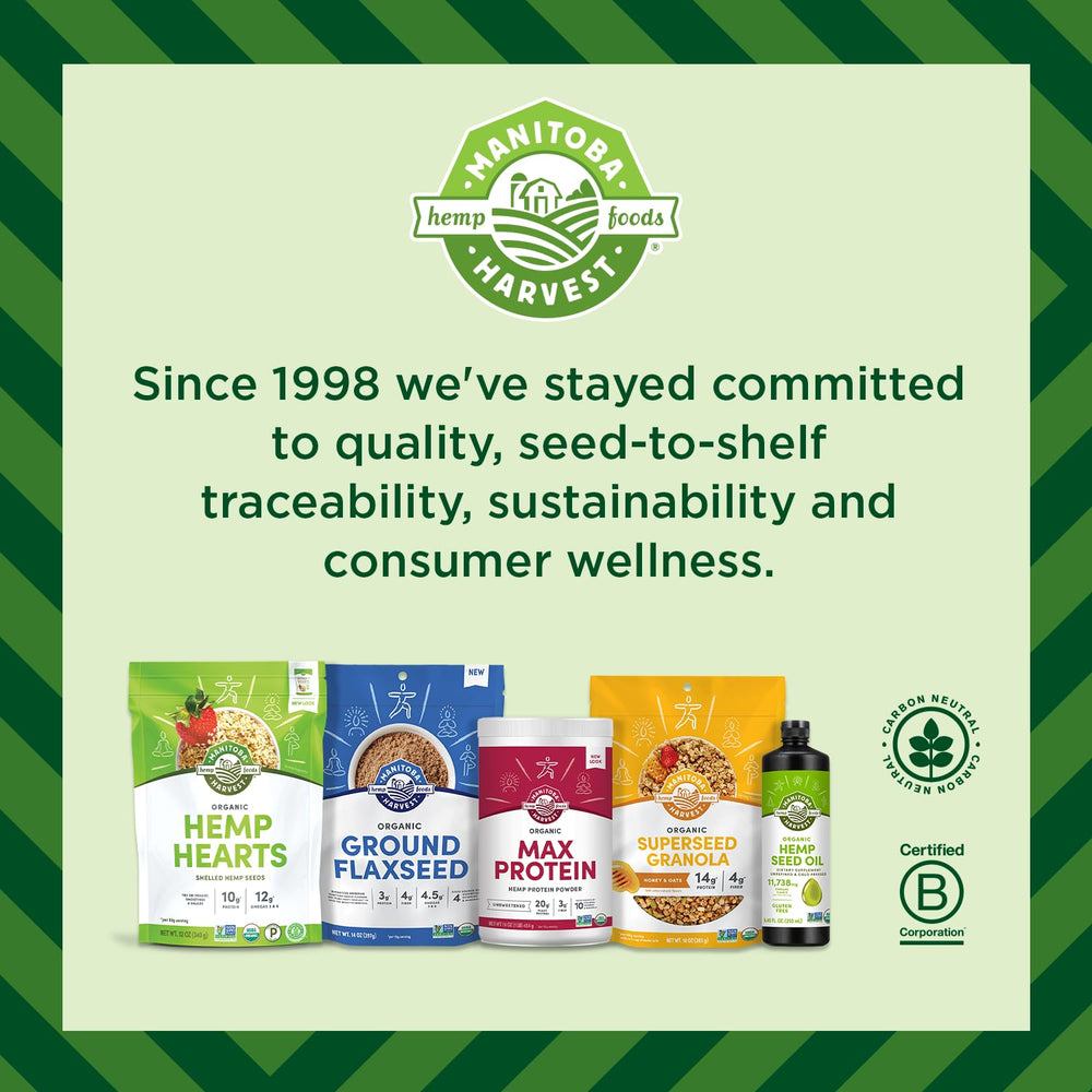 Manitoba Harvest desayuno con bowl y batido para un comienzo nutritivo