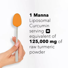 Manna Vitamins Evolved etiqueta con 95% curcuminoides y información clara