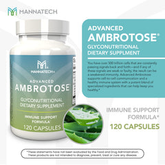 Mannatech Advanced Ambrotose persona sosteniendo cápsula para dosificación