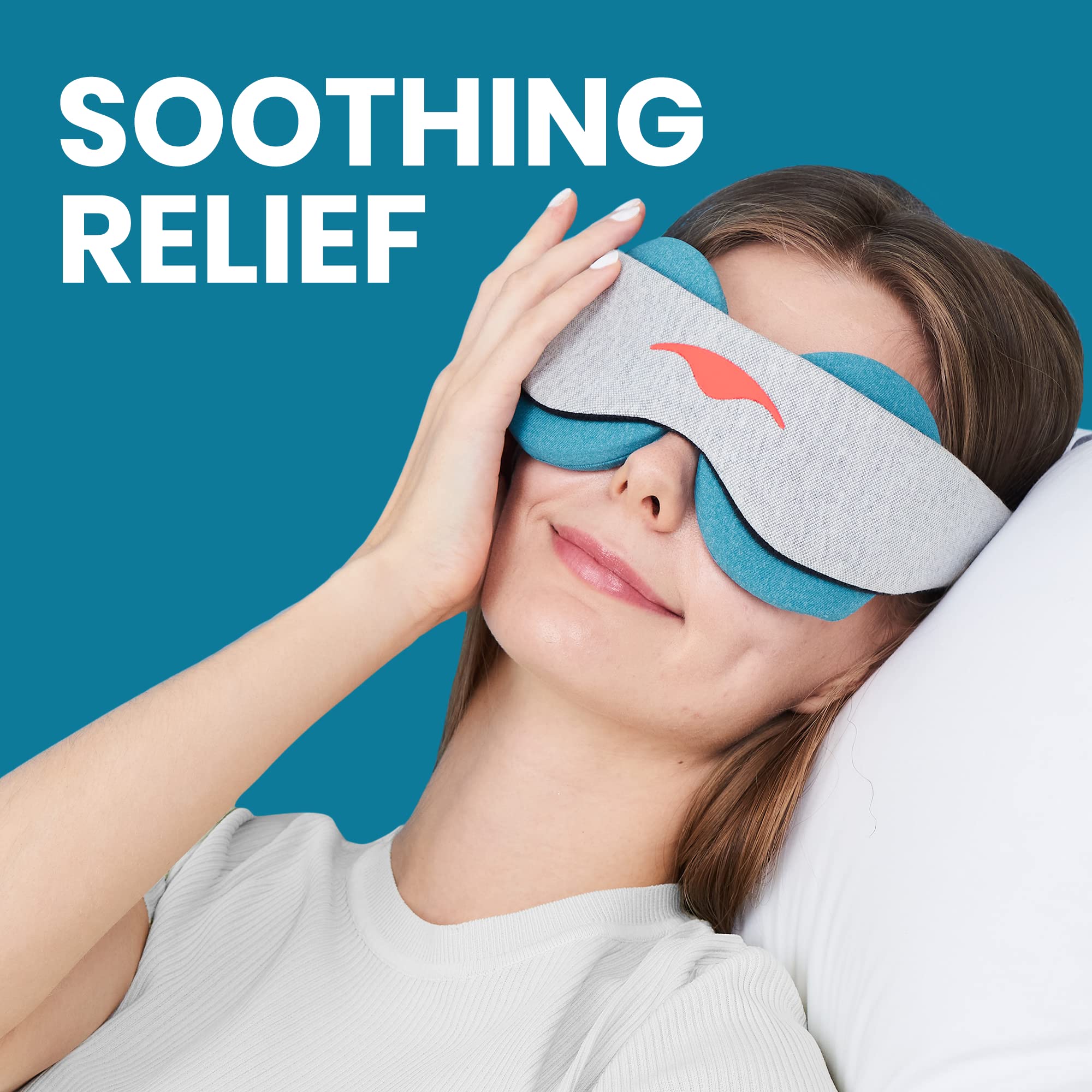 Manta Sleep detalle de copas oculares que evitan presión y mejoran sueño